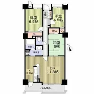 希望ヶ丘グランドハイツ【3階】の間取り