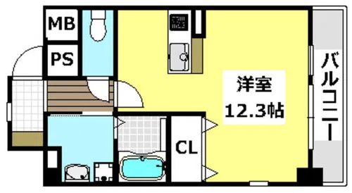 レフィナード茨木【3階】の間取り