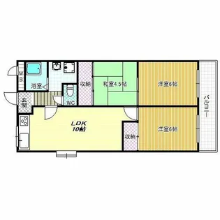 エコーハイツⅡ【202号室】の間取り