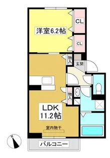 リッツハウスⅡ【302号室】の間取り
