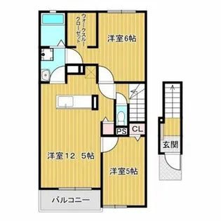 ロアライズⅠ【2階】の間取り