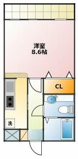 レリブ神ノ輪【302号室】の間取り