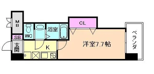 Luxe江坂北【5階】の間取り