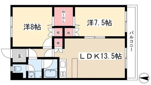 明宝マンション【3階】の間取り
