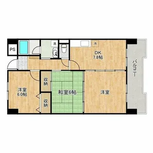 Saint Glay Abiko【5階】の間取り