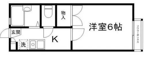 OA FLAT御立中【2階】の間取り