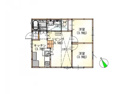 福岡県福岡市中央区輝国2丁目【アパート】の間取り