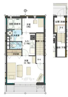 すみれマンション【2階】の間取り