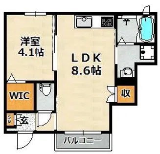 クレール【1階】の間取り