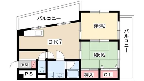 エステートⅡ【3階】の間取り