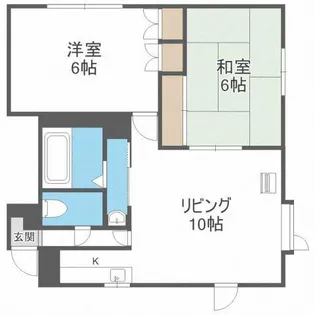 野崎マンション406【202号室】の間取り