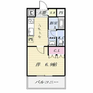 COMODO MIHAMA【208号室】の間取り