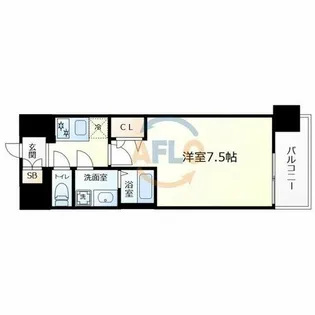 ファーストフィオーレ長田グランディール【6階】の間取り