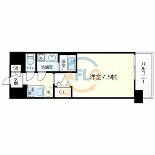 ファーストフィオーレ長田グランディール【14階】の間取り