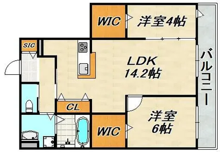 AQUILA須磨海浜公園【1階】の間取り
