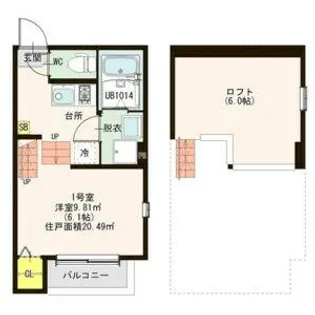 ハーモニーテラス小幡常燈【1階】の間取り