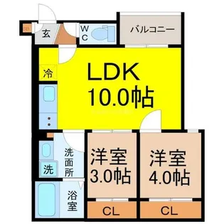 REGALEST庄内緑地公園【1階】の間取り