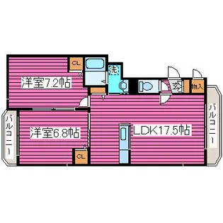 ウィングパレス【401号室】の間取り