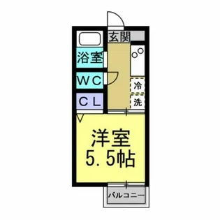 エクレル若草【202号室】の間取り
