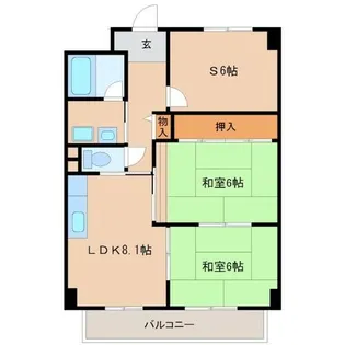 兵庫県尼崎市東園田町8丁目【マンション】の間取り