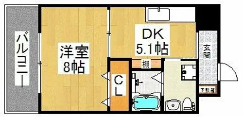 ブランカ中百舌鳥【5階】の間取り