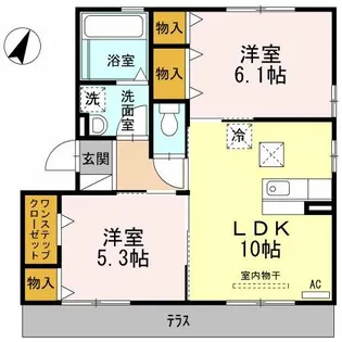 プール・トゥジュール【1階】の間取り