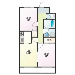 コートスクエアBLD【401号室】の間取り