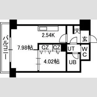 北海道札幌市西区発寒六条9丁目【マンション】の間取り