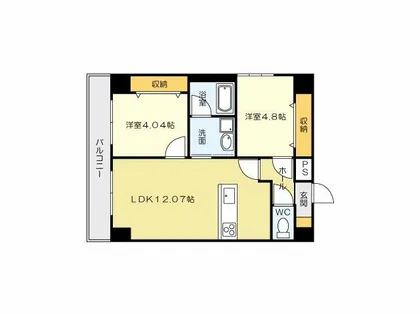 U-Basic reef 三萩野【8階】の間取り