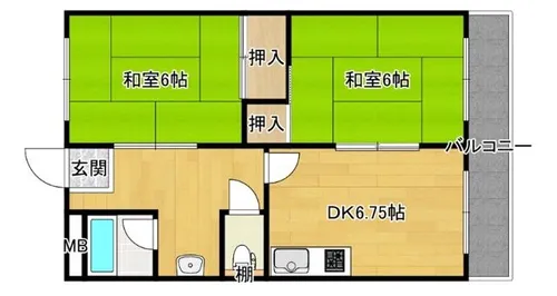 大阪府大阪市東淀川区大桐3丁目【マンション】の間取り