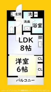ヒット砂津BLD【9階】の間取り