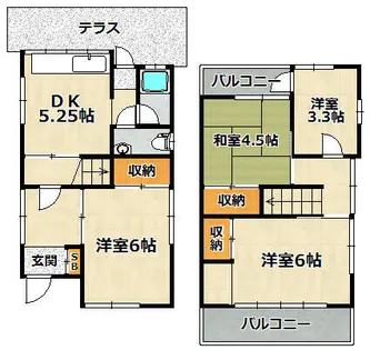 兵庫県神戸市北区鈴蘭台東町2丁目【一戸建】の間取り