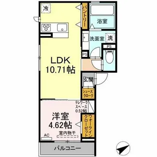 ソレイユ北部【202号室】の間取り