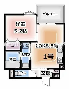 クリエオーレ田井町【1階】の間取り