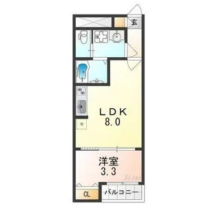 H-maison清水丘【1階】の間取り