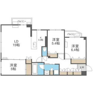 S-RESIDENCE南円山blaze【4階】の間取り