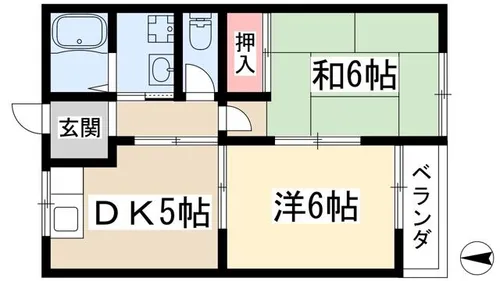 ヒルズ梅ヶ丘 A棟【2階】の間取り