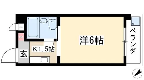 アメニティ植田【306号室】の間取り