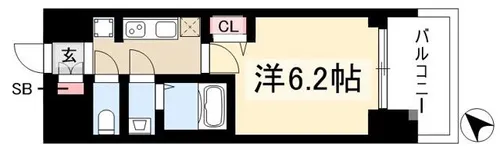 プレサンス ジェネ 上前津【0611号室】の間取り