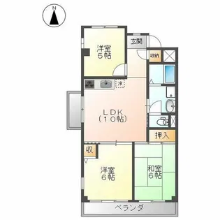 カーサカラカス【301号室】の間取り