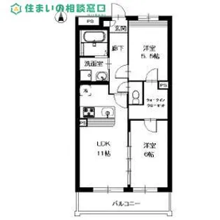 愛知県岡崎市小呂町字ミタライ【マンション】の間取り