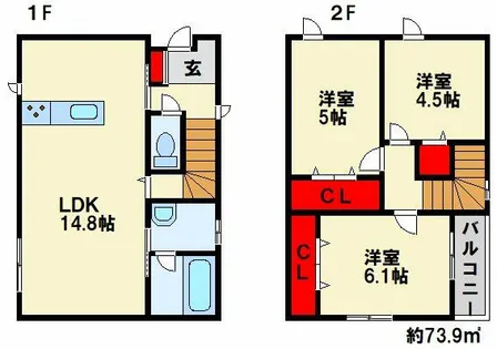 福岡県北九州市門司区中二十町【一戸建】の間取り