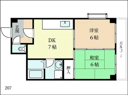 ノースパレス27【2階】の間取り