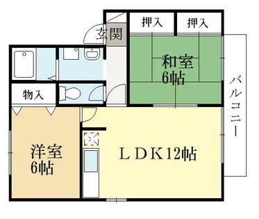 ハイカムール庭井【2階】の間取り
