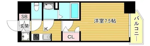 S-RESIDENCE大阪九条North【5階】の間取り