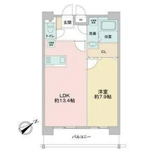 ベルファース川原通【12階】の間取り