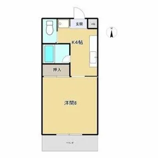 白竜荘【203号室】の間取り