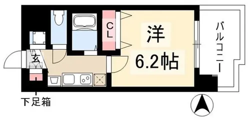 プレサンス名古屋城前ラバンカ【8階】の間取り