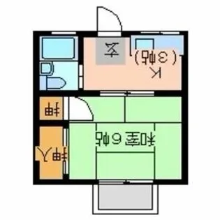 ハイツヤマザキ【2階】の間取り