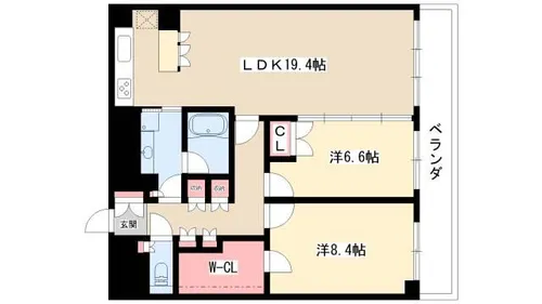 グラン・アベニュー 名駅【7階】の間取り